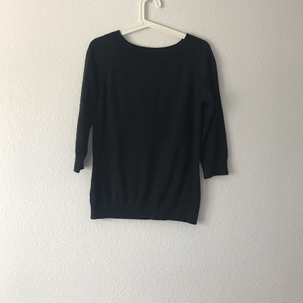 Ann Taylor Medium Women’s Basic Black Knit Top